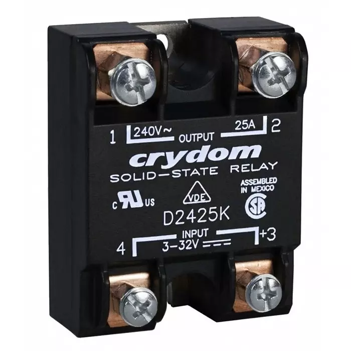 SENSATA/CRYDOM Solid State Relay 1 Series 10 A RMS Load Panel Mount 280 V DC 32 Control, D2410K