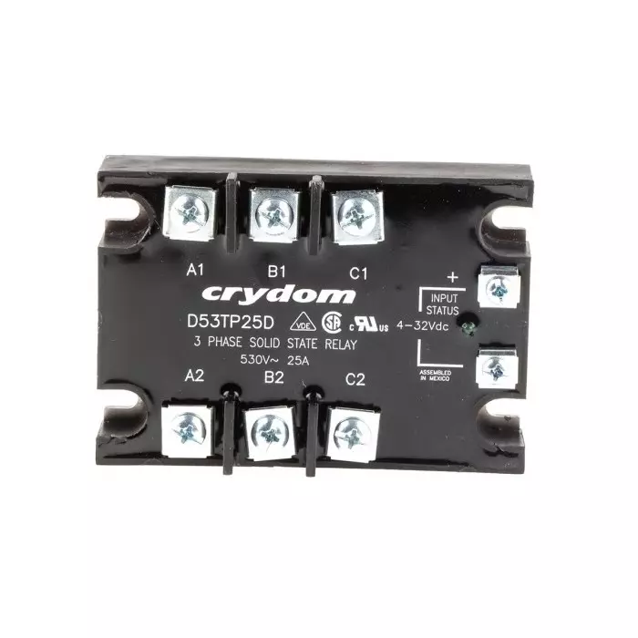 SENSATA/CRYDOM Solid State Relay 25 A RMS Load Panel Mount 530 V 32 DC Control, D53TP25D