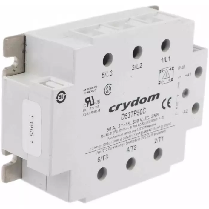 SENSATA/CRYDOM Solid State Relay 53TP Series 50 A RMS Load Panel Mount 530 V AC 32 DC Control, D53TP50C