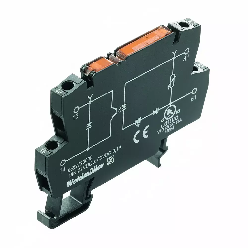 Weidmuller Solid State Relays Terminal Block DIN Rail Mount 100 mA Load Current Rating, 8950840000