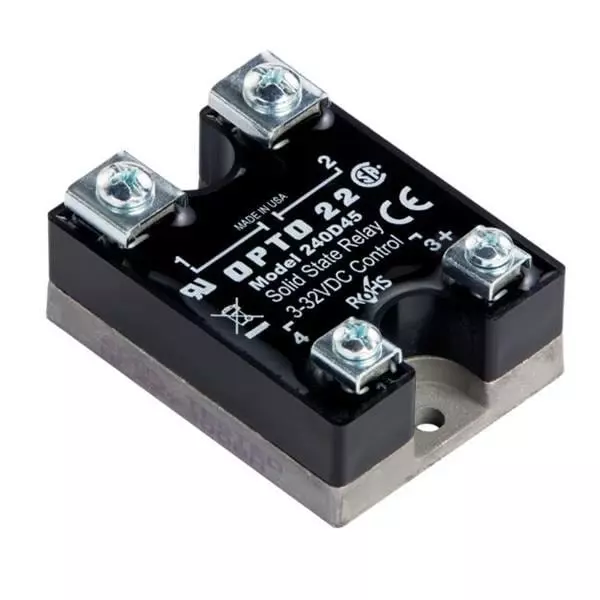 OPTO 22 DC Series Solid State Relays Panel Mount 45 A Load Current Rating, 240D45