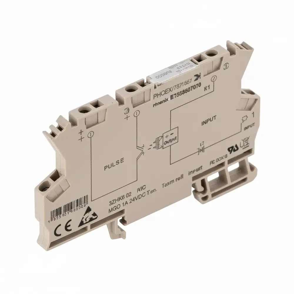 Weidmuller Solid State Relays DIN Rail Mount 20 mA Load Current Rating 5 VDC to 48 VDC Load Voltage, 8286410000