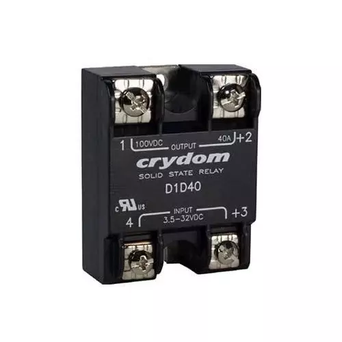 Crydom 1-DC Series Solid State Relays Panel Mount 20 A Load Current Rating, D1D20K