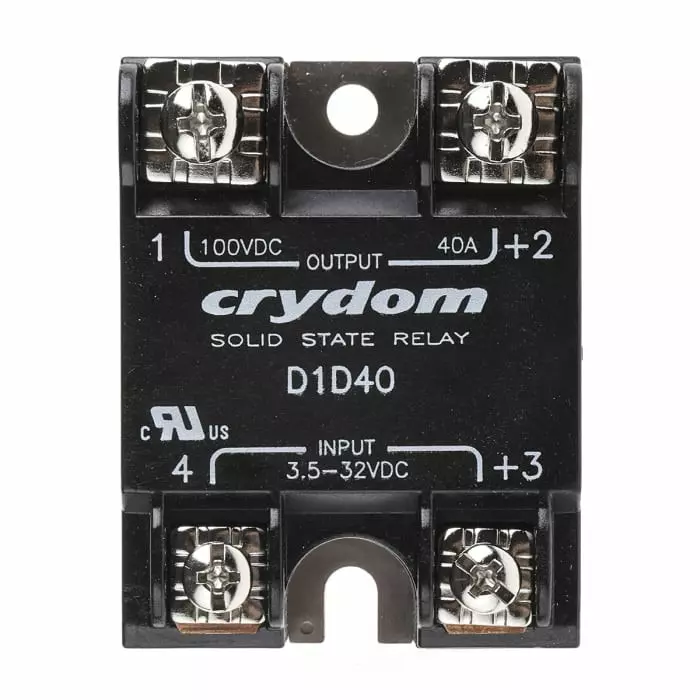 SENSATA/CRYDOM Solid State Relay 1-DC Series 40 A Load Surface Mount 100 V 32 Control, D1D40