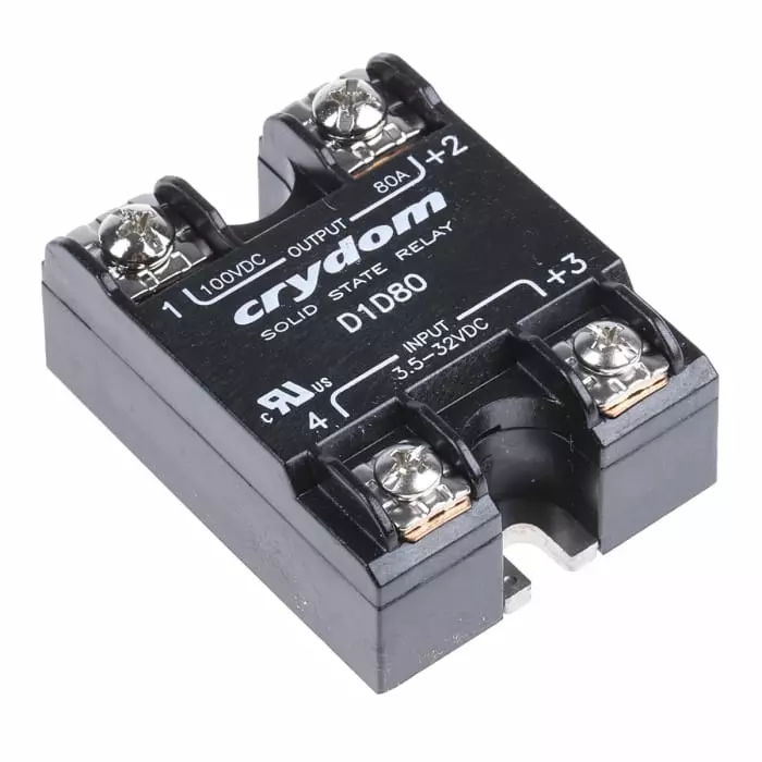 SENSATA/CRYDOM Solid State Relay 1-DC Series 80 A Load Surface Mount 100 V 32 Control, D1D80