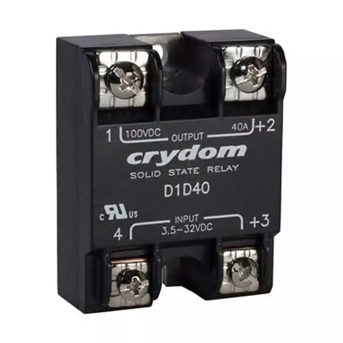 SENSATA/CRYDOM Solid State Relay 1-DC Series 80 A Load Surface Mount 100 V 32 Control, D1D80