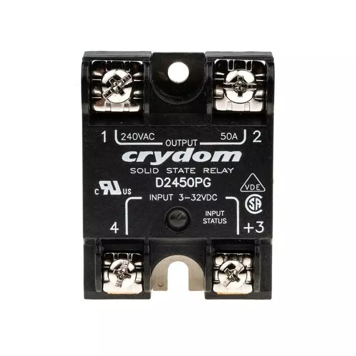 SENSATA/CRYDOM Solid State Relay 1 Series 50 A Load Panel Mount 280 V rms 32 Control, D2450PG