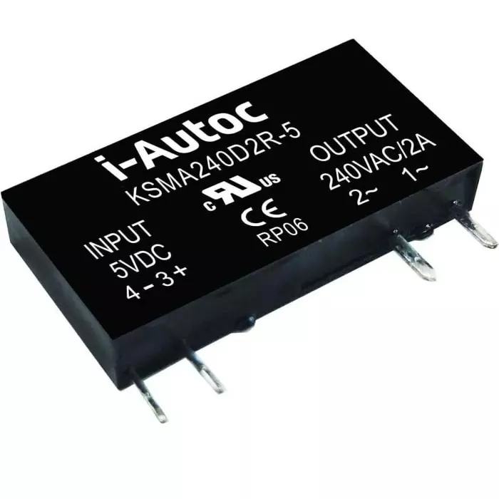I-Autoc Solid State Relay 2 A Load PCB Mount 280 V AC Load 15 V DC Control, KSMA240D2-12