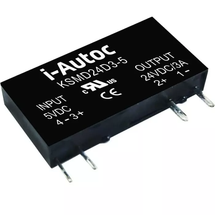I-Autoc Solid State Relay 4 A Load PCB Mount 58 V DC Load 30 V DC Control, KSMD48D4-24Â 