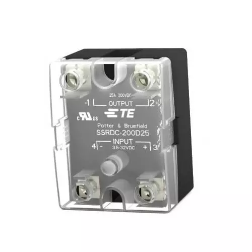 TE CONNECTIVITY SSRDC Series Solid State Relays Panel Mount 30 mA 3.5 VDC to 32 VDC Control Voltage Range, SSRDC-200D12