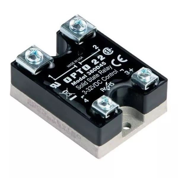 OPTO 22 DC Series Solid State Relays Panel Mount 45 A Load Current Rating, 380D45