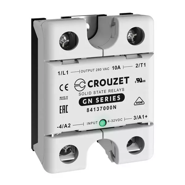 Crouzet GN Series Single Phase Relays Panel Mount 10 A Load Current Rating, 84137000N