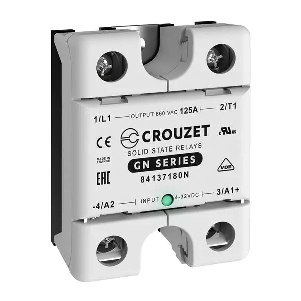 Crouzet GN Series Single Phase Relays Panel Mount 125 A Load Current Rating, 84137180N