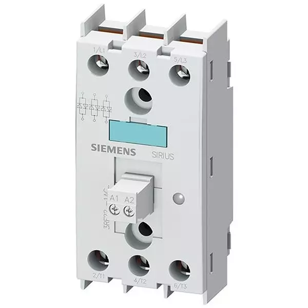 Siemens Solid State Relay Panel Mount 30 Amp 2 Form A (DPST-NO) 48 to 600 V AC, 3RF22301AC45