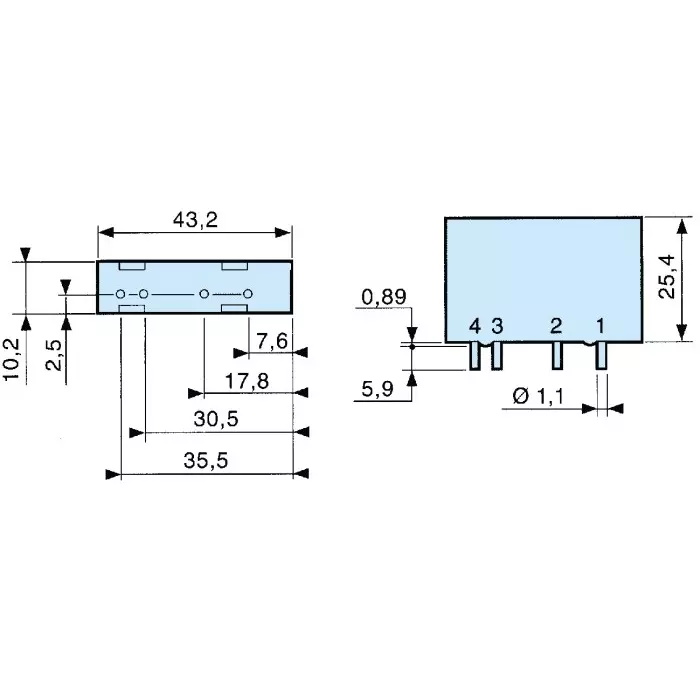 SENSATA/CRYDOM Solid State Relay GA8 Series 5 A Load PCB Mount 280 V rms 28 DC Control, 84065030