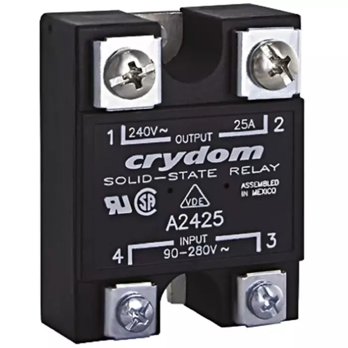 SENSATA/CRYDOM Solid State Relay 1 Series 10 A Load Panel Mount 280 V rms Control, A2410PG