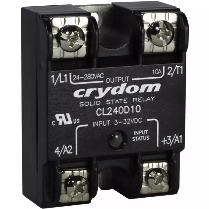 SENSATA/CRYDOM Solid State Relay CL Series 10 A RMS Load Panel Mount 280 V 32 DC Control, CL240D10