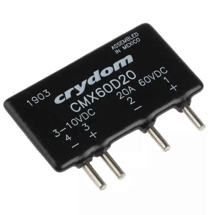 SENSATA/CRYDOM Solid State Relay CMX Series 20 A Load PCB Mount 60 V DC 10 Control, CMX60D20