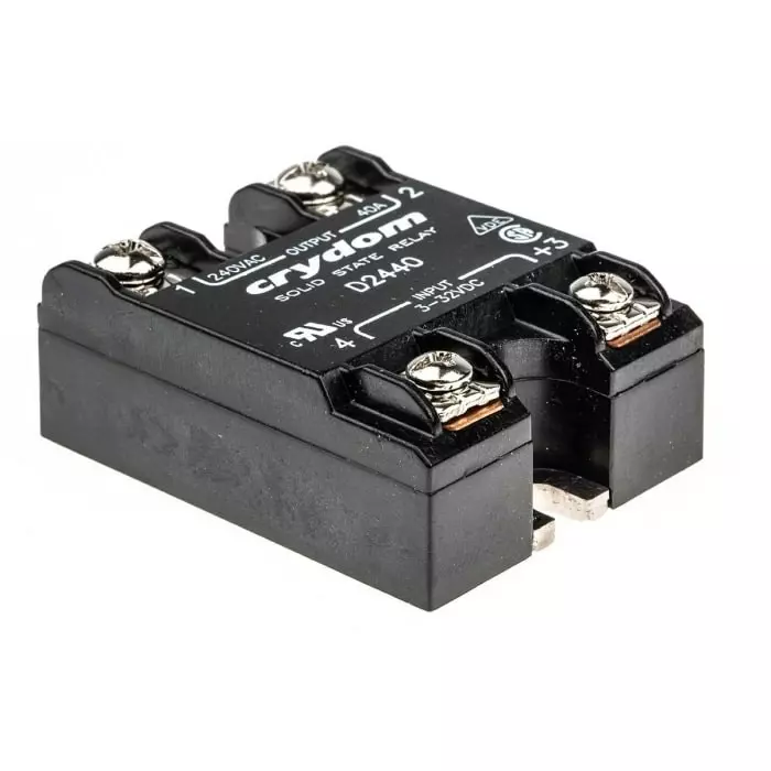 SENSATA/CRYDOM Solid State Relay 1 Series 40 A RMS Load Surface Mount 280 V 32 DC Control, D2440