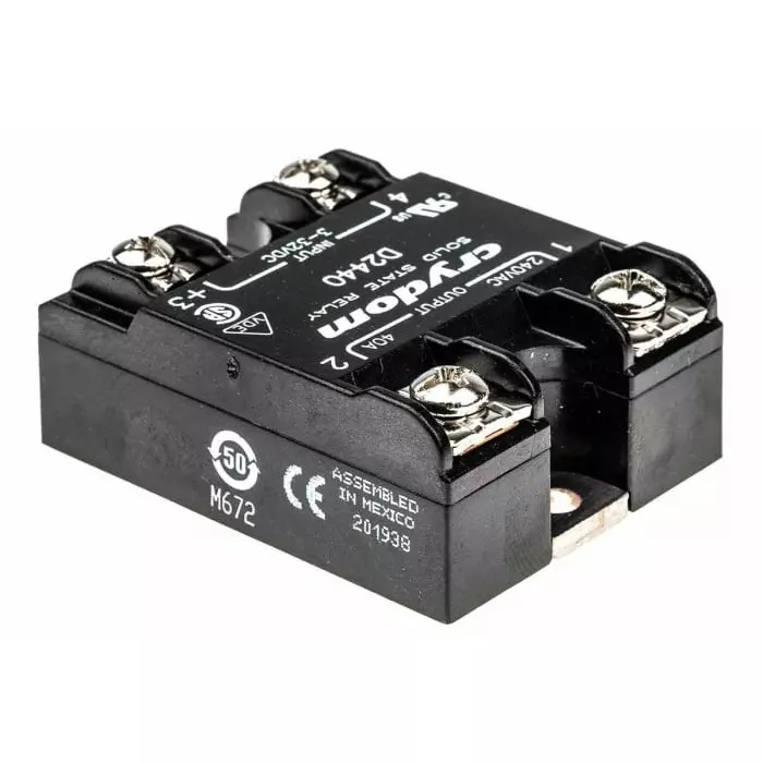 SENSATA/CRYDOM Solid State Relay 1 Series 40 A RMS Load Surface Mount 280 V 32 DC Control, D2440