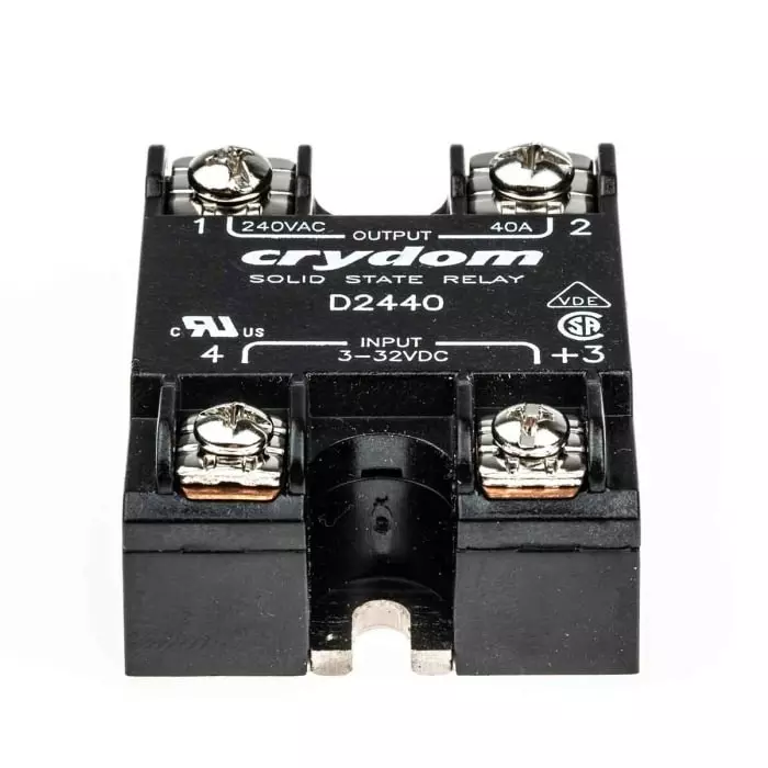 SENSATA/CRYDOM Solid State Relay 1 Series 40 A RMS Load Surface Mount 280 V 32 DC Control, D2440