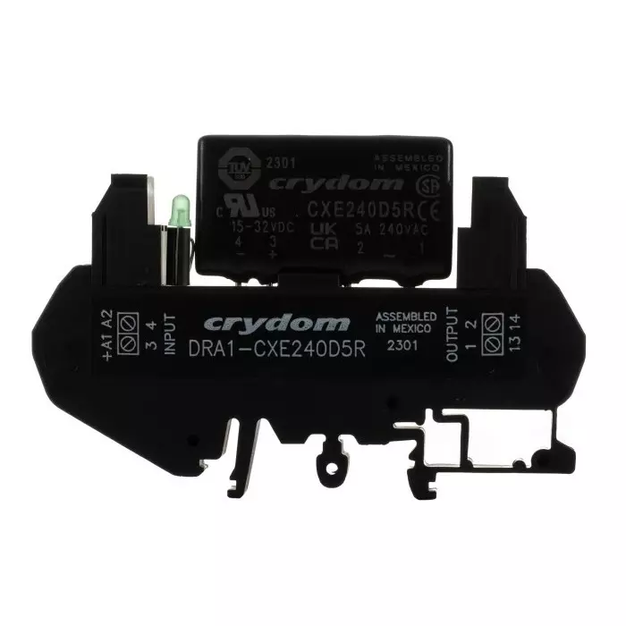 SENSATA/CRYDOM Solid State Interface Relay DRA Series 32 V DC Control 5 A RMS Load DIN Rail Mount, DRA1-CXE240D5R
