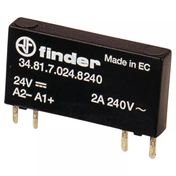 Finder 34 Series Solid State Relay 0.1  A Load PCB Mount 48  V DC Load 30  V Control, 34.81.7.024.7048