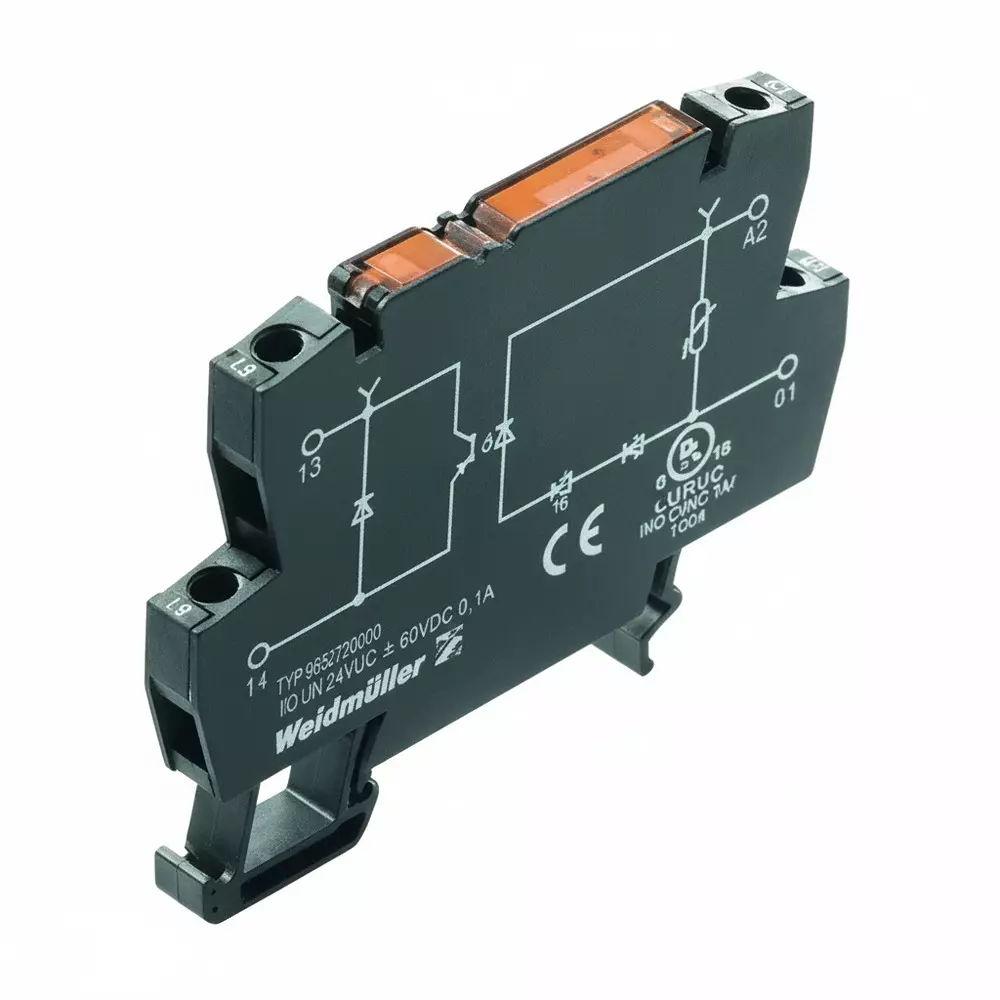 Weidmuller TOS Series Solid State Relays DIN Rail Mount 100 mA Load Current Rating, 8950700000