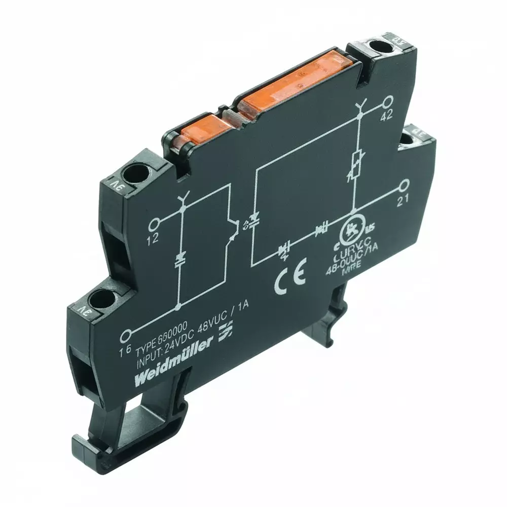 Weidmuller TOS Series Solid State Relays DIN Rail Mount 500 mA Load Current Rating, 8950900000