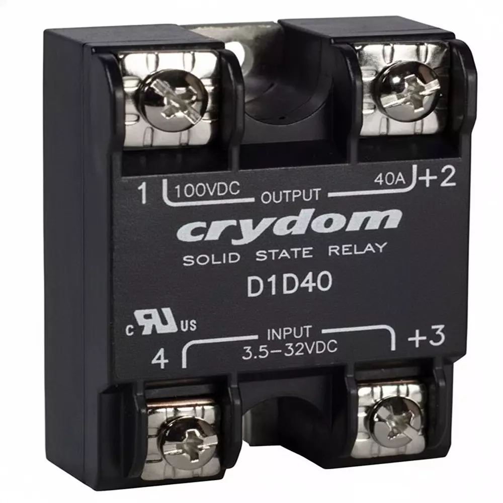 Crydom 1-DC Series Solid State Relays Panel Mount 80 A Load Current Rating, D1D80