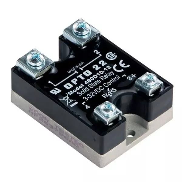 OPTO 22 DC Series Solid State Relays Panel Mount 10 A Load Current Rating, 480D10-12