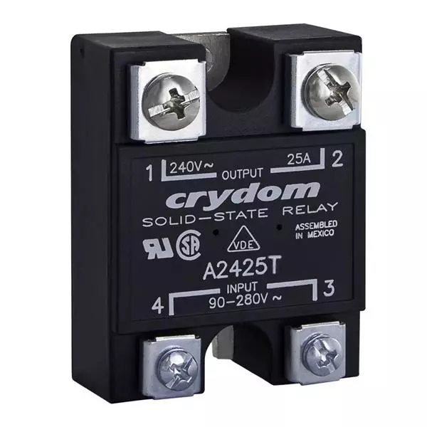 Crydom 1T Series Solid State Relays Panel Mount 10 A Load Current Rating, D1210T