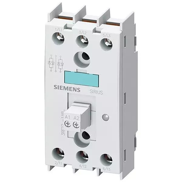 Siemens Solid State Relay Panel Mount 55 Amp 2 Form A (DPST-NO) 48 to 600 V AC, 3RF22551AB45
