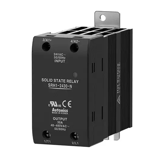 Autonics Solid State Relay 24 VAC 48-480 VAC 30A(ZC), SRH1-2430-N