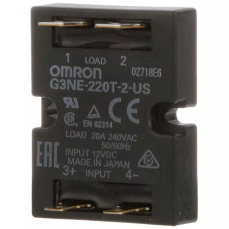 Omron Solid State Relay DC5 V Rated Voltage, G3NE-220T-2-US-DC5
