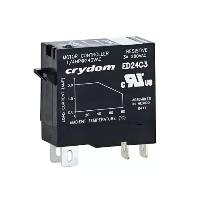 SENSATA/CRYDOM Solid State Relay 3 A Load DIN Rail Mount 280 V rms 15 DC Control, ED24D3