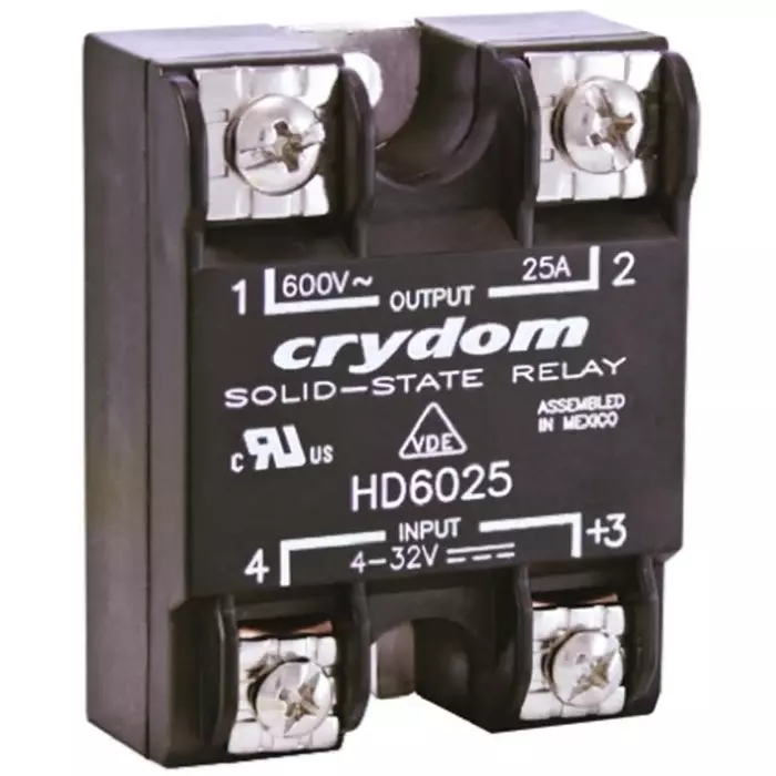 SENSATA/CRYDOM Solid State Relay 25 A Load Panel Mount 660 V AC 32 DC Control, HD6025P