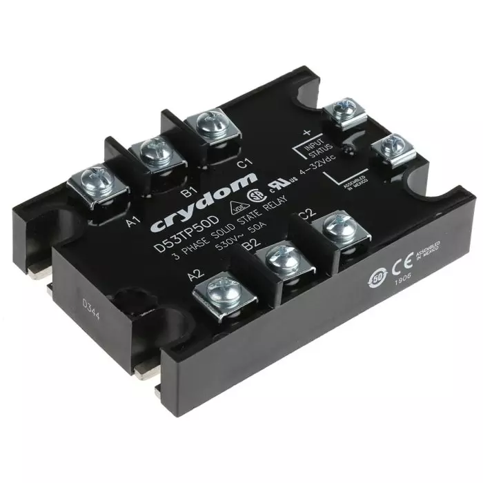 SENSATA/CRYDOM Solid State Relay 50 A RMS Load Panel Mount 530 V 32 Control, D53TP50D