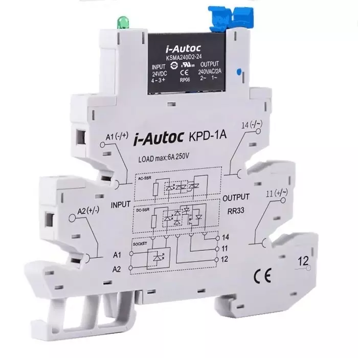 I-Autoc KSMA Series Solid State Interface Relay DIN Rail Mount, KSMA240D2-24D
