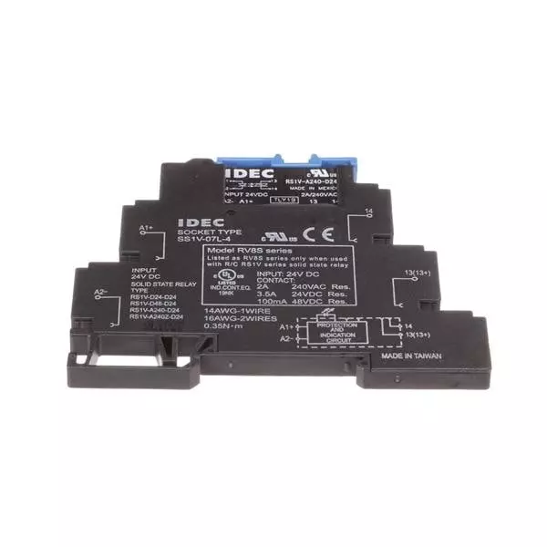 IDEC RV8S Series Solid State Relays DIN Rail Mount 2 A Load Current Rating, RV8S-L-A240-D24