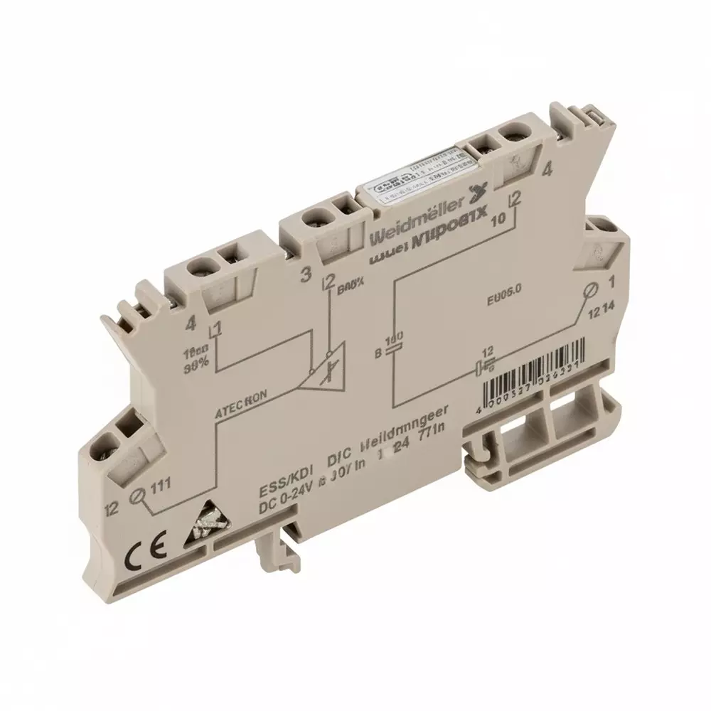 Weidmuller Solid State Relays Terminal Block DIN Rail Mount 8 mA Load Current Rating, 8324610000