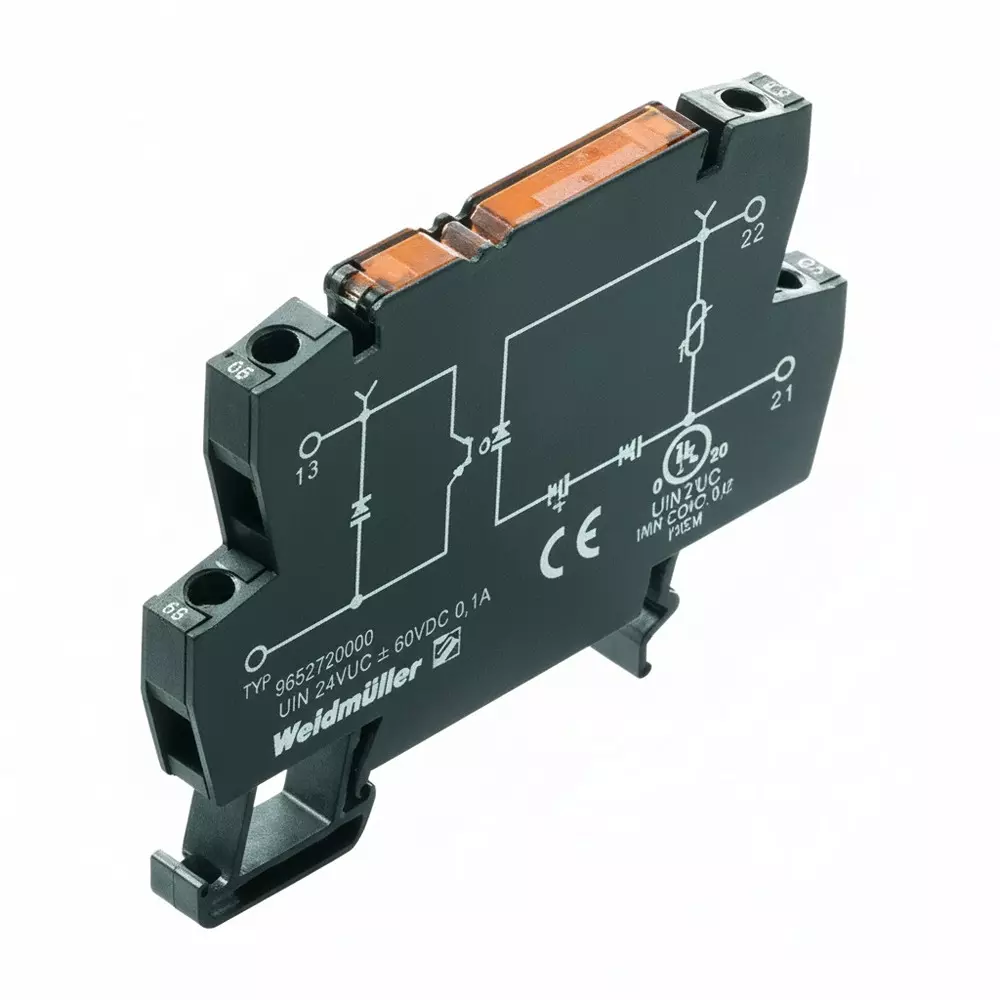 Weidmuller TOS Series Solid State Relays DIN Rail Mount 500 mA Load Current Rating, 8950910000