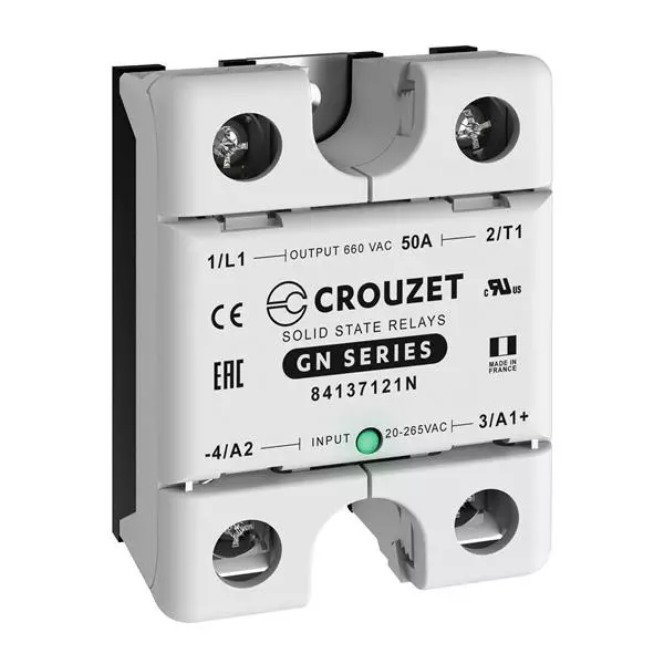 Crouzet GN Series Single Phase Relays Panel Mount 50 A Load Current Rating, 84137121N
