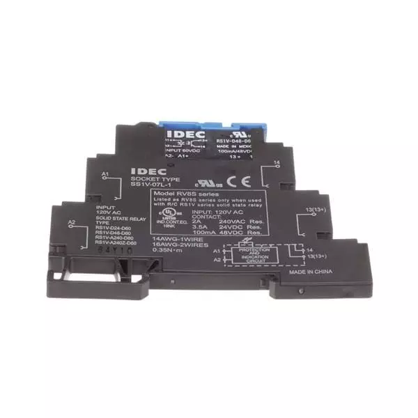 IDEC Solid State Relay DIN Rail Mount 100 mA 1 Form A (SPST-NO) 48 V DC, RV8S-L-D48-A120