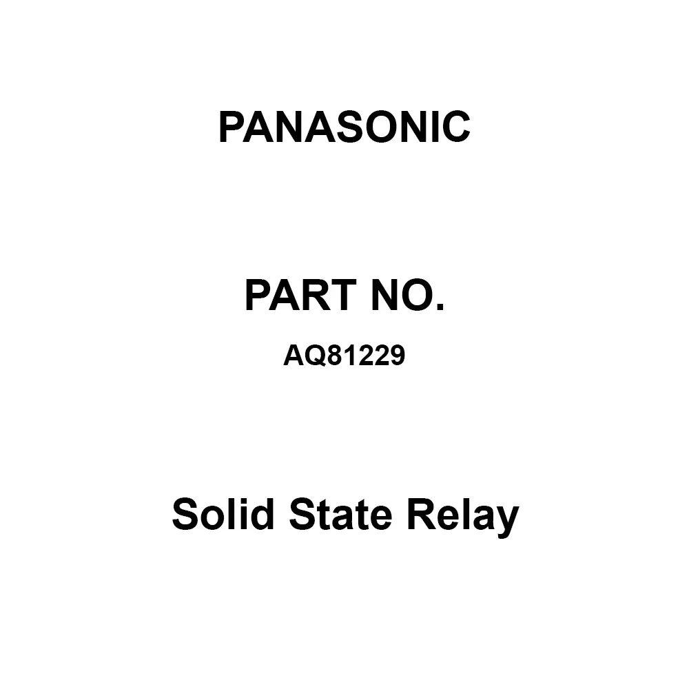 Panasonic Solid State Relay Input side: DC5 V Rated Voltage, AQ81229 (Pack of 20 Pcs)
