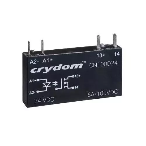 Crydom Solid State Relay PCB Mount 4 VDC to 30 VDC, 3 VDC to 12 VDC, 15 VDC to 30 VDC Control Voltage, CN100D05