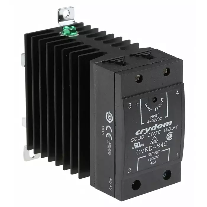 SENSATA/CRYDOM Solid State Relay 45 A Load DIN Rail Mount 530 V 32 Control, CMRD4845