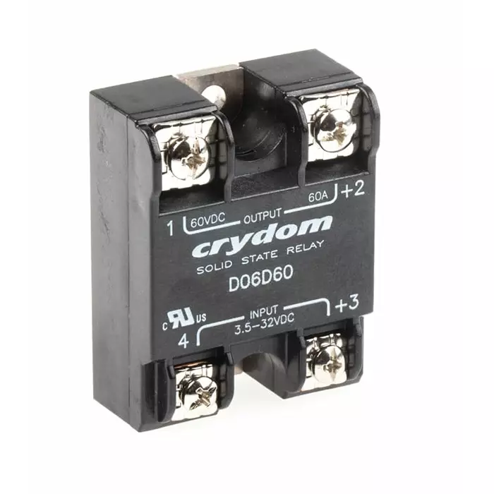 SENSATA/CRYDOM Solid State Relay 60 A Load Surface Mount V DC 32 Control, D06D60