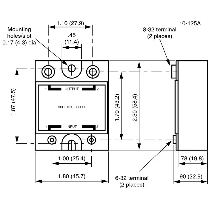 SENSATA/CRYDOM Solid State Relay 1 Series 110 A Load Panel Mount 280 V rms 32 Control, D24110PG