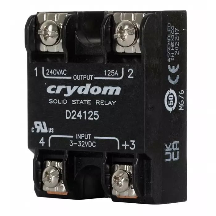 SENSATA/CRYDOM Solid State Relay SERIES 1 125 A RMS Load Surface Mount 280 V 32 Control, D24125